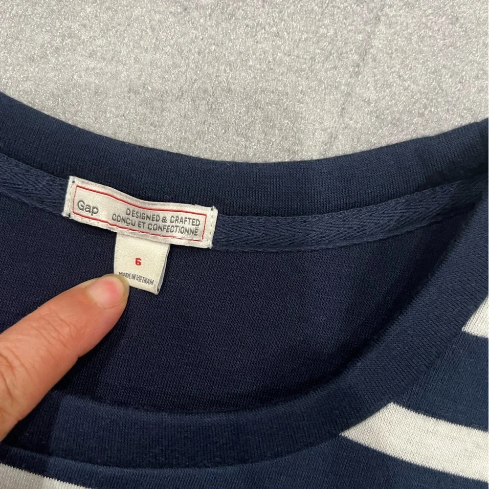 [US6]GAP Navy and White Striped Mini Dress - Picture 7 of 12